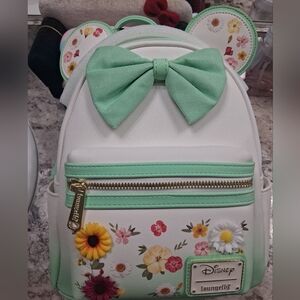 Loungefly Disney Minnie Mouse Pressed Flower Bow Backpack - BoxLunch Exclusive